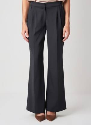 Pantalon flare fermeture zippée sous rabat avec crochet taille haute gris CERRUTI 1881 femme