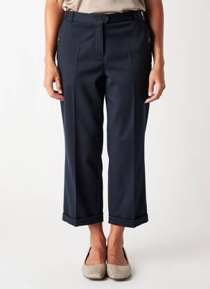 Pantalon 7/8 taille à pinces taille normale bleu CAROLL femme