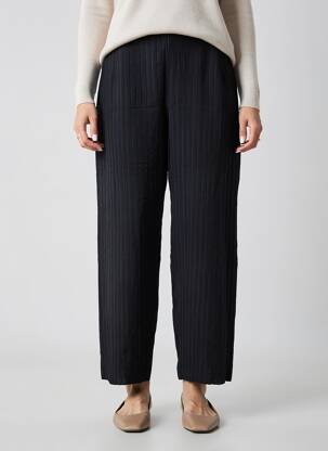 Pantalon droit taille à pinces taille haute noir INDIES femme