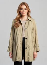 Trench tissage popeline sans capuche vert RAMOSPORT femme