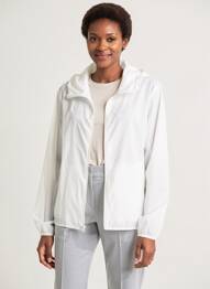 Coupe-vent poches a capuche beige UNIQLO femme