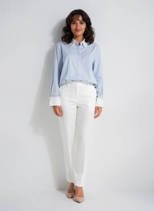 Tunique manches longues col chemisier bleu CULTURE femme