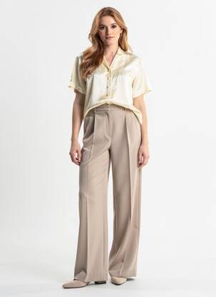 Chemisier coupe fluide manches courtes jaune RENATO NUCCI femme