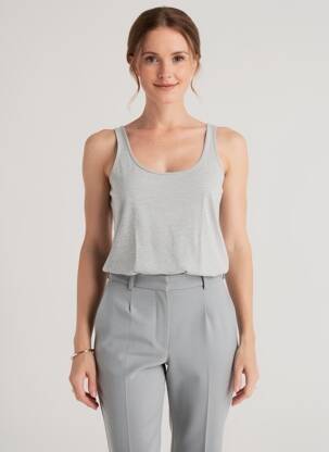 Débardeur stretch sans manche gris H&M femme