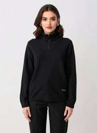 Pull stretch manches longues noir LE LABOUREUR femme