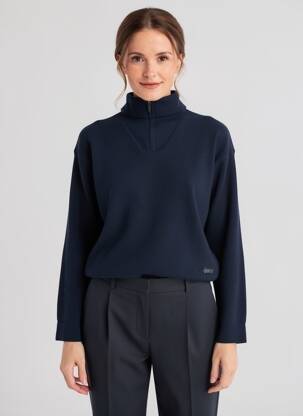 Pull stretch manches longues bleu LE LABOUREUR femme