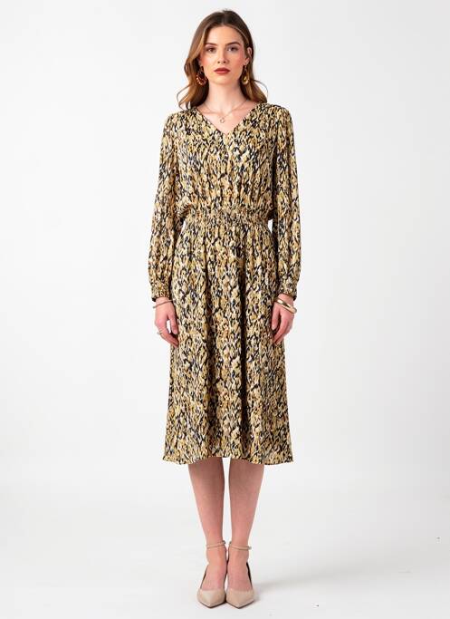 Robe longue manches longues manches longues noir C'EST BEAU LA VIE femme