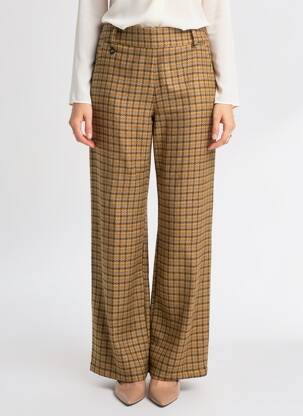 Pantalon large fermeture zip latéral taille normale orange AGATHE & LOUISE femme