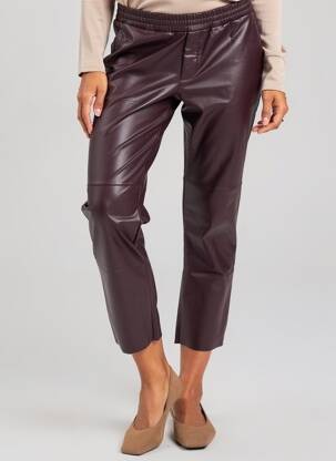 Pantalon 7/8 stretch taille normale violet YSABEL MORA femme