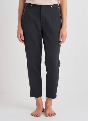 Pantalon 7/8 taille élastique taille normale noir ANEKKE femme
