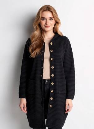 Veste casual col rond noir ZILCH femme
