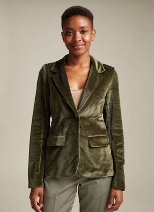 Blazer poches vert MAJESTIC FILATURES femme