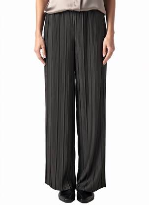 Pantalon droit taille élastique noir YAYA femme