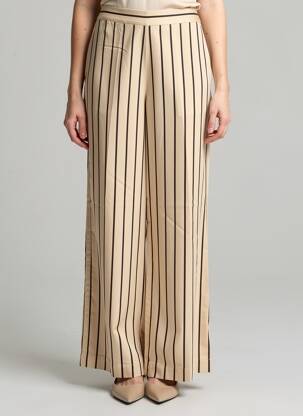 Pantalon droit taille élastique beige YERSE femme