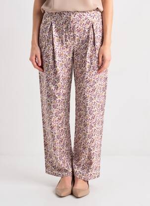 Pantalon 7/8 taille élastique violet INDI & COLD femme