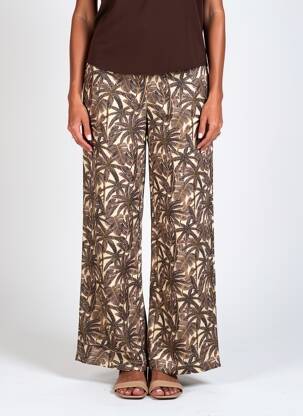 Pantalon droit fermeture zippée sous rabat boutonné beige MKT STUDIO femme