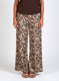 Pantalon droit fermeture zippée sous rabat boutonné beige MKT STUDIO femme