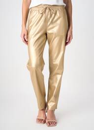 Pantalon slim taille élastique or OAKWOOD femme