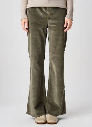 Pantalon flare stretch taille normale vert HAPPY femme