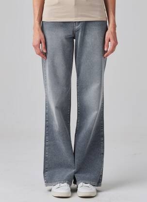 Pantalon droit stretch taille normale gris FIVE femme