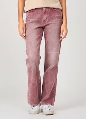 Pantalon droit stretch taille normale rouge FIVE femme