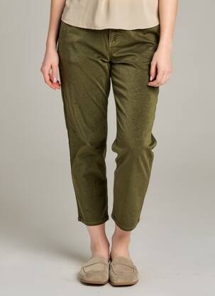 Pantalon 7/8 stretch taille normale vert FIVE femme