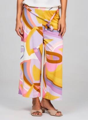 Pantalon 7/8 stretch taille normale violet ZILCH femme