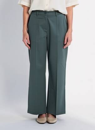 Pantalon chino tissage popeline taille normale vert ZILCH femme
