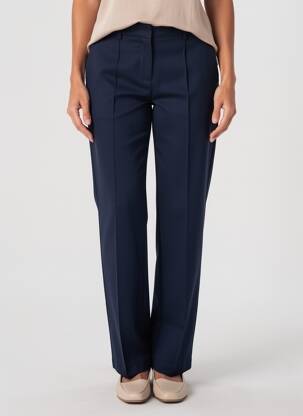 Pantalon chino tissage popeline taille normale bleu ZILCH femme