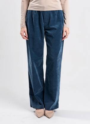 Pantalon droit taille élastique taille normale bleu MKT STUDIO femme