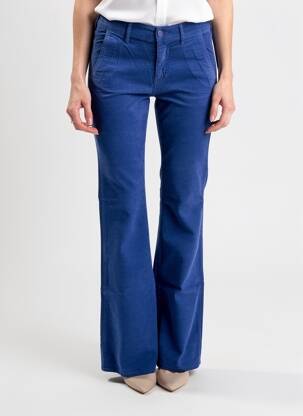 Pantalon flare stretch taille normale bleu HAPPY femme