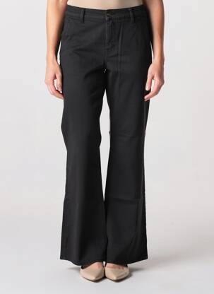 Pantalon flare stretch taille normale noir HAPPY femme
