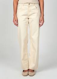 Pantalon droit stretch taille normale beige CREAM femme