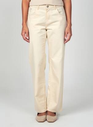 Pantalon droit stretch taille normale beige CREAM femme