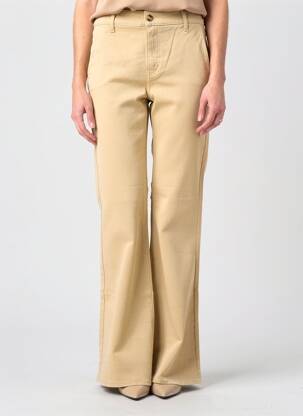 Pantalon flare stretch taille normale beige HAPPY femme