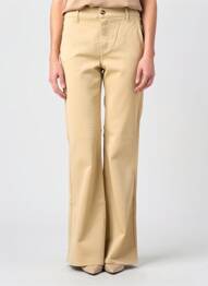 Pantalon flare stretch taille normale beige HAPPY femme