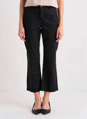 Pantalon 7/8 stretch taille normale noir HAPPY femme