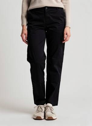 Pantalon chino tissage popeline taille normale noir FIVE femme