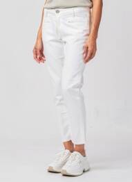 Pantalon 7/8 stretch taille normale blanc DENIM STUDIO femme