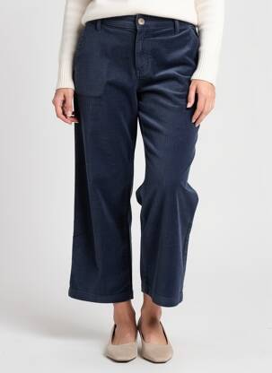Pantalon 7/8 stretch taille normale bleu HAPPY femme