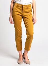 Pantalon 7/8 stretch taille normale orange HAPPY femme