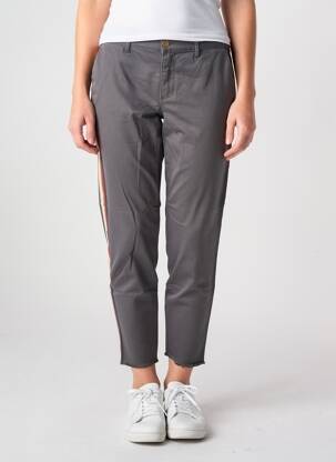 Pantalon 7/8 stretch taille normale gris HAPPY femme