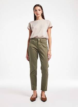Pantalon slim stretch taille normale vert CREAM femme