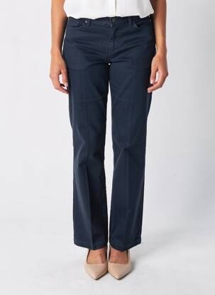 Pantalon droit stretch taille normale bleu FIVE femme