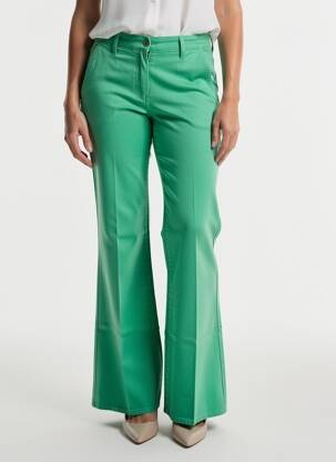 Pantalon flare stretch taille normale vert HAPPY femme
