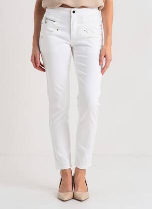 Pantalon slim stretch taille normale blanc FREEMAN T.PORTER femme