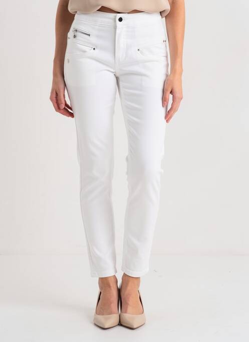Pantalon slim stretch taille normale blanc FREEMAN T.PORTER femme