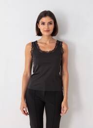 Débardeur stretch sans manche noir CREAM femme