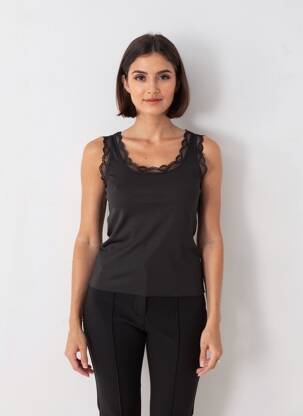 Débardeur stretch sans manche noir CREAM femme