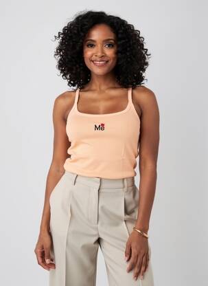 Débardeur stretch sans manche rose ME369 femme